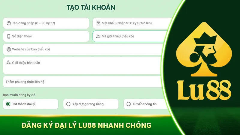 Các bước đăng ký tài khoản Lu88