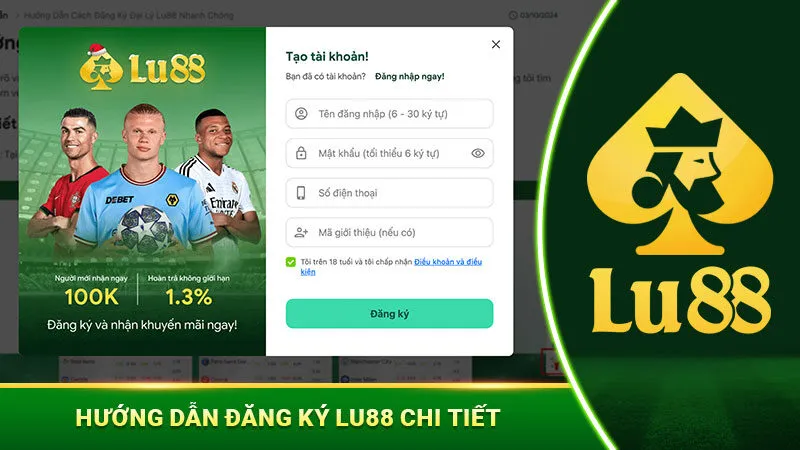 Hướng dẫn đăng ký lu88